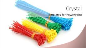  Presentation with cable - PPT layouts having different-colors-of-plastic-nylon background and a white colored foreground