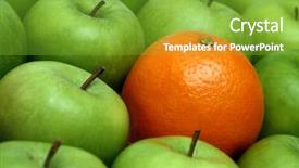  Presentation with orange and grey - Presentation featuring different concepts - orange between green background and a seafoam green colored foreground