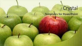  Presentation with green apple - Cool new presentation theme with different concepts - red apple backdrop and a blonde colored foreground