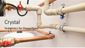  Presentation with copper - Beautiful presentation featuring different copper and plastic pipes backdrop and a lemonade colored foreground