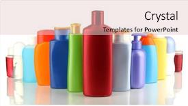  Presentation with personal care - PPT layouts with different cosmetic products for personal background and a lemonade colored foreground