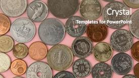  Presentation with different country food culture - Amazing presentation having banking india - different country coins on pink backdrop and a violet colored foreground