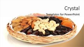  Presentation with dried fruits seeds nuts - Amazing theme having different dried fruits isolated backdrop and a white colored foreground