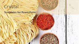  Presentation with instant noodles - Amazing presentation theme having fast food dish yellow - different dry instant noodles backdrop and a yellow colored foreground