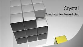  Presentation with element - Colorful PPT layouts enhanced with 3d cubes white red - different element backdrop and a light gray colored foreground