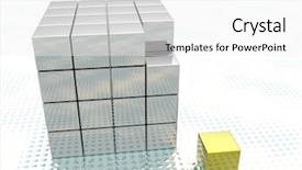  Presentation with element - Presentation design consisting of colour blocking 3d rendering - different element background and a white colored foreground