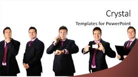  Presentation with emotion - Slide set with versatile - businessman in different emotion ideal background and a  colored foreground