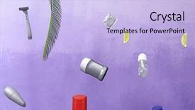  Presentation with hygiene - Slide deck with different falling hygiene items background and a light blue colored foreground