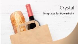  Presentation with recycling paper - Slide deck having different-food-in-recycling-paper background and a white colored foreground