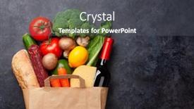  Presentation with recycling paper - Slides featuring different-food-in-recycling-paper background and a dark gray colored foreground