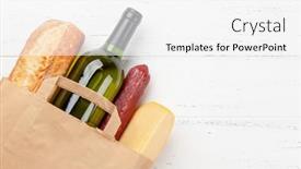  Presentation with recycling paper - Slide deck enhanced with different-food-in-recycling-paper background and a white colored foreground