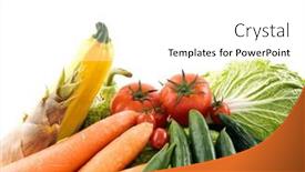  Presentation with vegetables - PPT layouts featuring different-fresh-ripe-vegetables and a white colored foreground