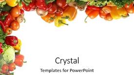  Presentation with vegetables - PPT theme featuring different fresh tasty vegetables isolated background and a white colored foreground