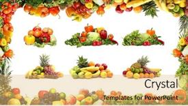  Presentation with vegetables - Colorful PPT theme enhanced with different fresh tasty vegetables isolated backdrop and a yellow colored foreground