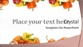  Presentation with border - Slides having different fresh tasty vegetables isolated background and a white colored foreground