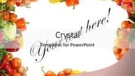  Presentation with fresh fruits and vegetables - Amazing slide deck having different fresh tasty vegetables isolated backdrop and a  colored foreground