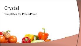  Presentation with border - Cool new presentation theme with different fresh tasty vegetables isolated backdrop and a white colored foreground