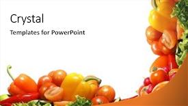  Presentation with border - Cool new PPT theme with different fresh tasty vegetables isolated backdrop and a white colored foreground