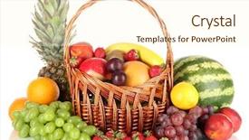  Presentation with white differene - Colorful slide deck enhanced with different fruits isolated on white backdrop and a cream colored foreground