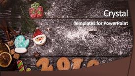 Presentation with new year 2019 - Amazing theme having different ginger cookies for new backdrop and a tawny brown colored foreground