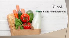  Presentation with recycling paper - Cool new presentation with different-healthy-food-in-recycling backdrop and a white colored foreground