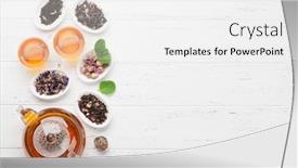  Presentation with herbal - PPT theme enhanced with different-herbal-and-fruit-dry background and a white colored foreground
