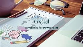  Presentation with composite mansory - Presentation design enhanced with different icons with new box background and a sky blue colored foreground