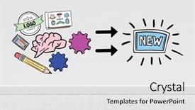  Presentation with flooring - Slides having different icons with new box background and a white colored foreground