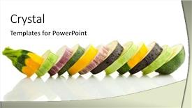  Presentation with in kind - Colorful theme enhanced with different kind of courgettes zucchini backdrop and a  colored foreground