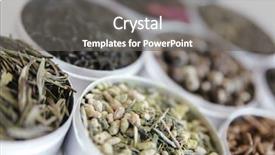  Presentation with matcha green tea - Presentation having different kind of green tea background and a gray colored foreground