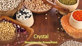  Presentation with seeds - Colorful slide set enhanced with different kinds of bean seeds backdrop and a tawny brown colored foreground