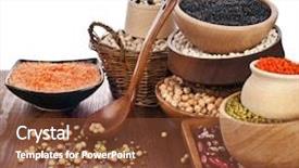  Presentation with black soybean - Amazing slide deck having different kinds of bean seeds backdrop and a tawny brown colored foreground