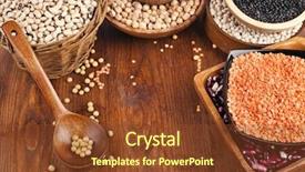  Presentation with lentil milk - Beautiful slide deck featuring different kinds of bean seeds backdrop and a tawny brown colored foreground