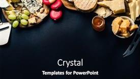  Presentation with nutrition - Presentation theme featuring different-kinds-of-cheese-served background and a black colored foreground