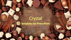  Presentation with frame - Slides with different kinds of chocolate background and a tawny brown colored foreground