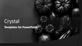  Presentation with black - Presentation theme with different-kinds-of-mini-pumpkins background and a dark gray colored foreground