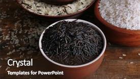  Presentation with rice - Slides enhanced with different kinds of rice background and a wine colored foreground