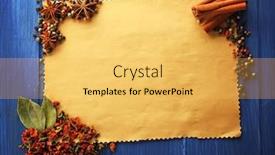  Presentation with spices - Amazing PPT theme having different-kinds-of-spices backdrop and a yellow colored foreground