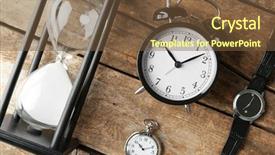  Presentation with different - Beautiful presentation theme featuring different kinds of watches backdrop and a tawny brown colored foreground