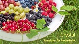  Presentation with berries - Cool new PPT layouts with different-kinds-on-berries backdrop and a tawny brown colored foreground