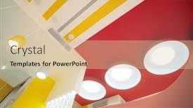  Presentation with lamps - Presentation design having different-lamps-on-the-ceiling background and a lemonade colored foreground