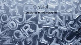  Presentation with ice - Amazing presentation theme having different-letters-made-from-real backdrop and a light blue colored foreground
