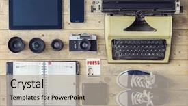  Presentation with album - Audience pleasing slides consisting of different objects past and nowadays backdrop and a mint green colored foreground