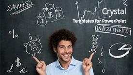  Presentation with investments - Slides consisting of different opportunities for his money background and a dark gray colored foreground