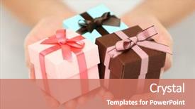  Presentation with birthday celebration - Presentation design having different others - cropped view image background and a coral colored foreground