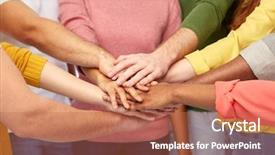  Presentation with friendship - Beautiful slide deck featuring different others - friendship international teamwork and people backdrop and a coral colored foreground