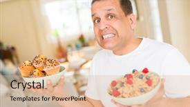  Presentation with healthy indian food - Audience pleasing slide set consisting of different others - middle age man trying backdrop and a lemonade colored foreground
