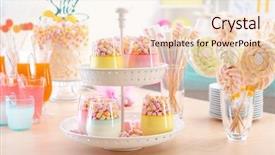  Presentation with stand - Slide deck consisting of different others - stand with marshmallow desserts background and a lemonade colored foreground