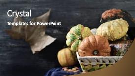  Presentation with closeup of halloween cupcake - PPT layouts consisting of different pumpkins and some halloween background and a dark gray colored foreground