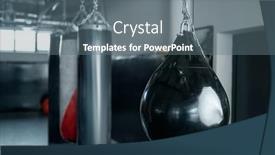  Presentation with bag - Slide set enhanced with different-punching-bag-hanging background and a gray colored foreground
